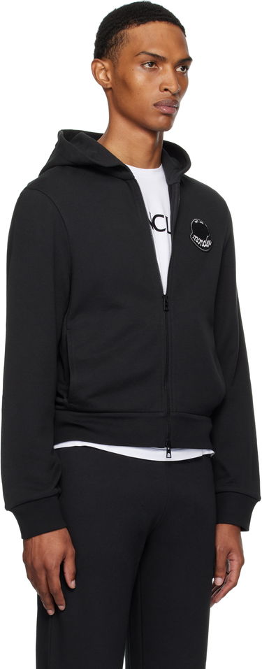 Mikina Moncler Moncler Logo Cotton Zip-Up Hoodie Čierna | K20918G0002389AZU, 1