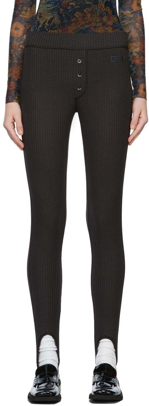Legíny GANNI GANNI Stirrup Leggings Čierna | A3474, 0