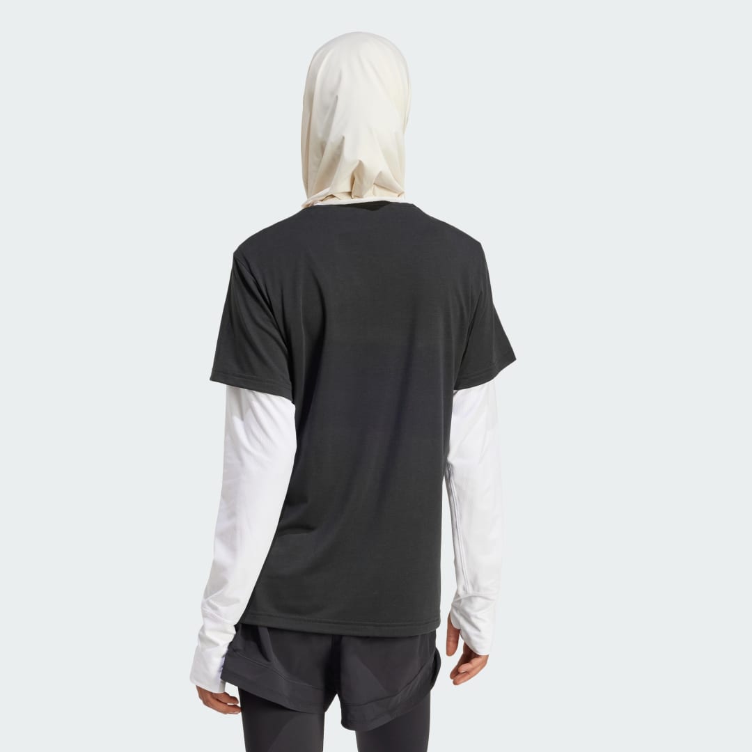 Tričko adidas Performance Wrapping 3-Stripes T-Shirt Čierna | IW8783, 1