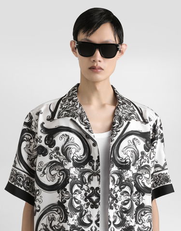 Košeľa Dolce & Gabbana Dolce & Gabbana Majolica Print Silk Twill Shirt Biela | G5JH9THI1S6HX5DQ, 3