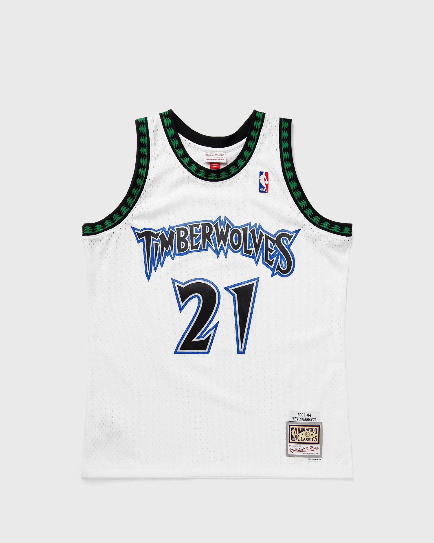 Dres Mitchell & Ness Mitchell & Ness Minnesota Timberwolves Kevin Garnett #21 Jersey Biela | JY11624-MTIWHIT, 0
