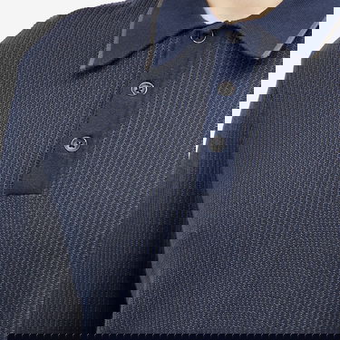 Polo tričko rag & bone Harvey Knit Polo Modrá | MBS24S017BC17, 5