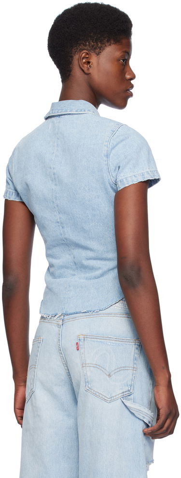 Košeľa ERL ERL Levi's Edition Short Sleeve Denim Shirt Modrá | ERL07B301, 2