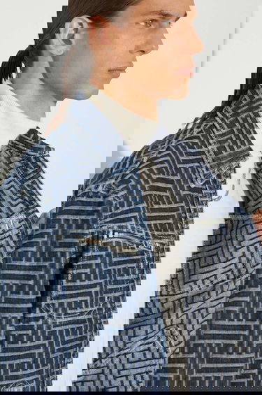 Bunda KENZO Transitional Oversize Trucker Weave Denim Jacket Rôznofarebný | FE65DV3106J2.DD, 8