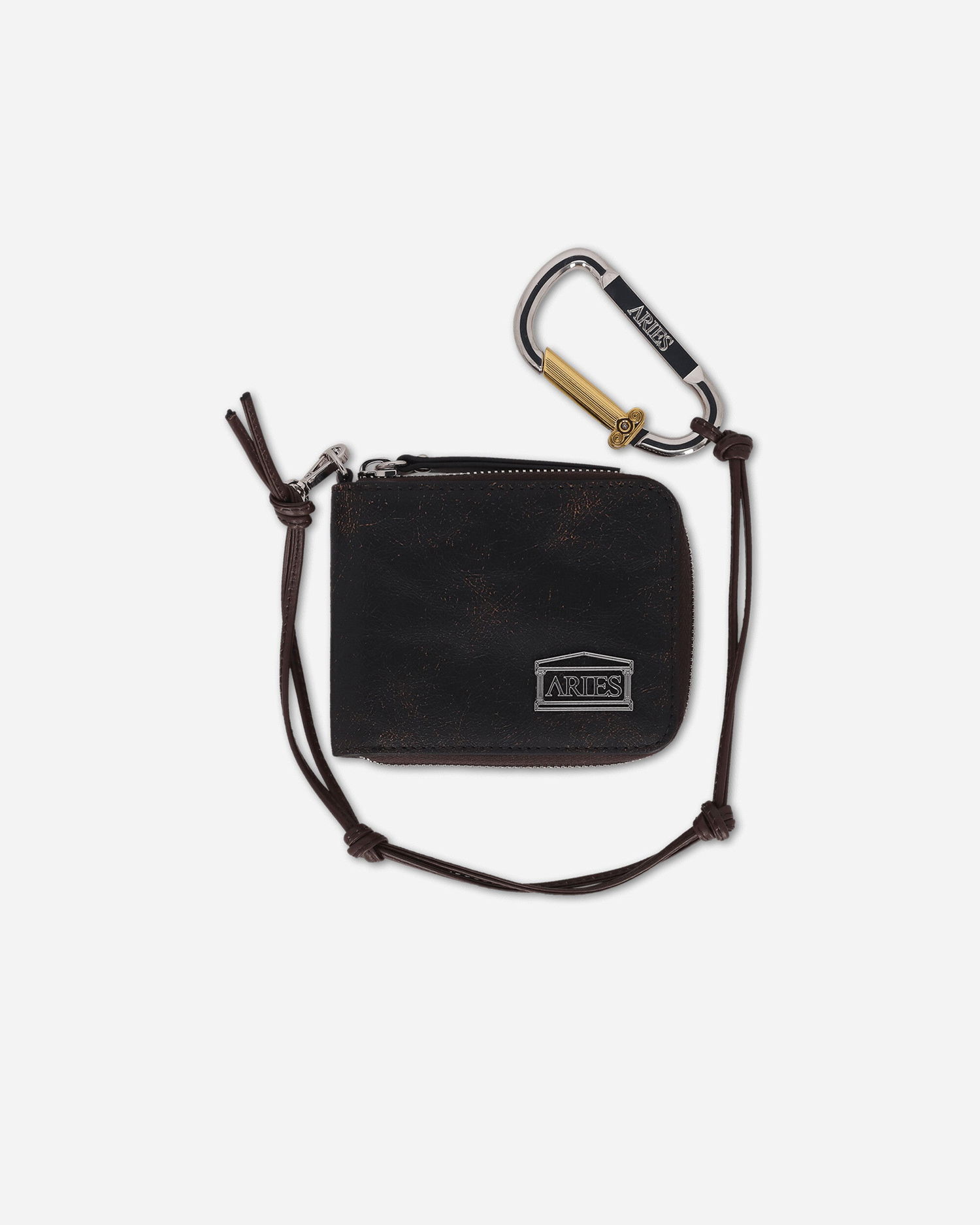 Peňaženka Aries Vintage Leather Bobby Wallet Čierna | AR1001604 Brown, 0