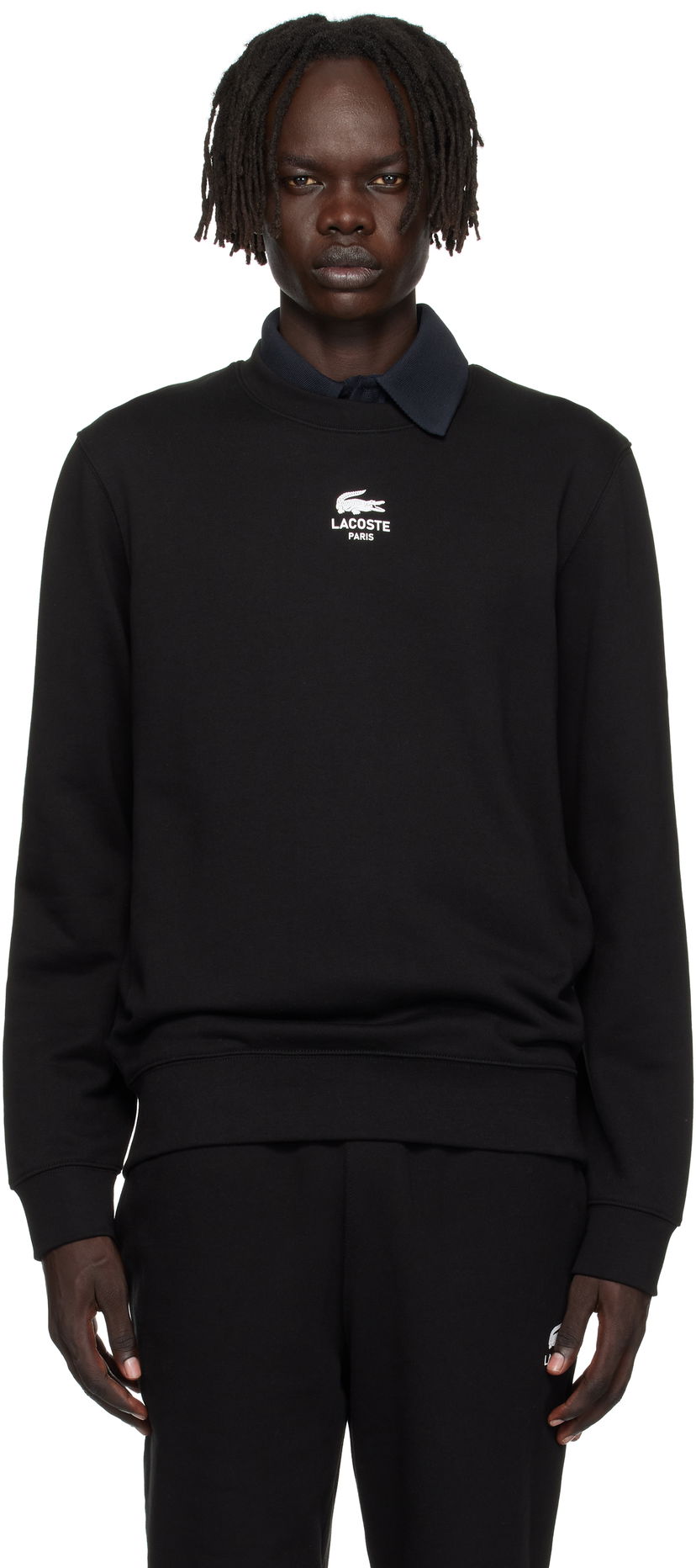 Mikina Lacoste Lacoste Fleece Sweatshirt Čierna | SH2736_031