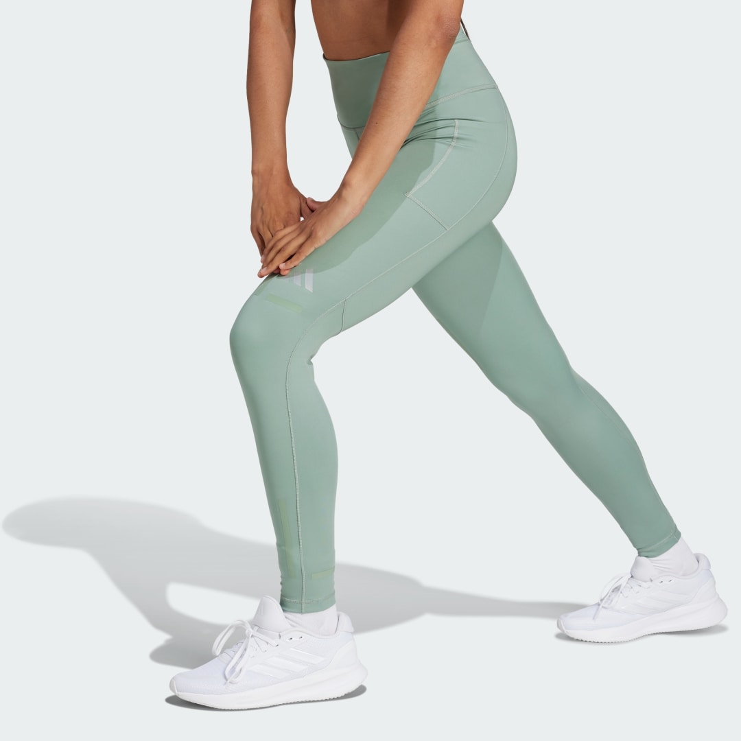 Legíny adidas Performance Reflective 7/8 Leggings Zelené | JN6084, 0