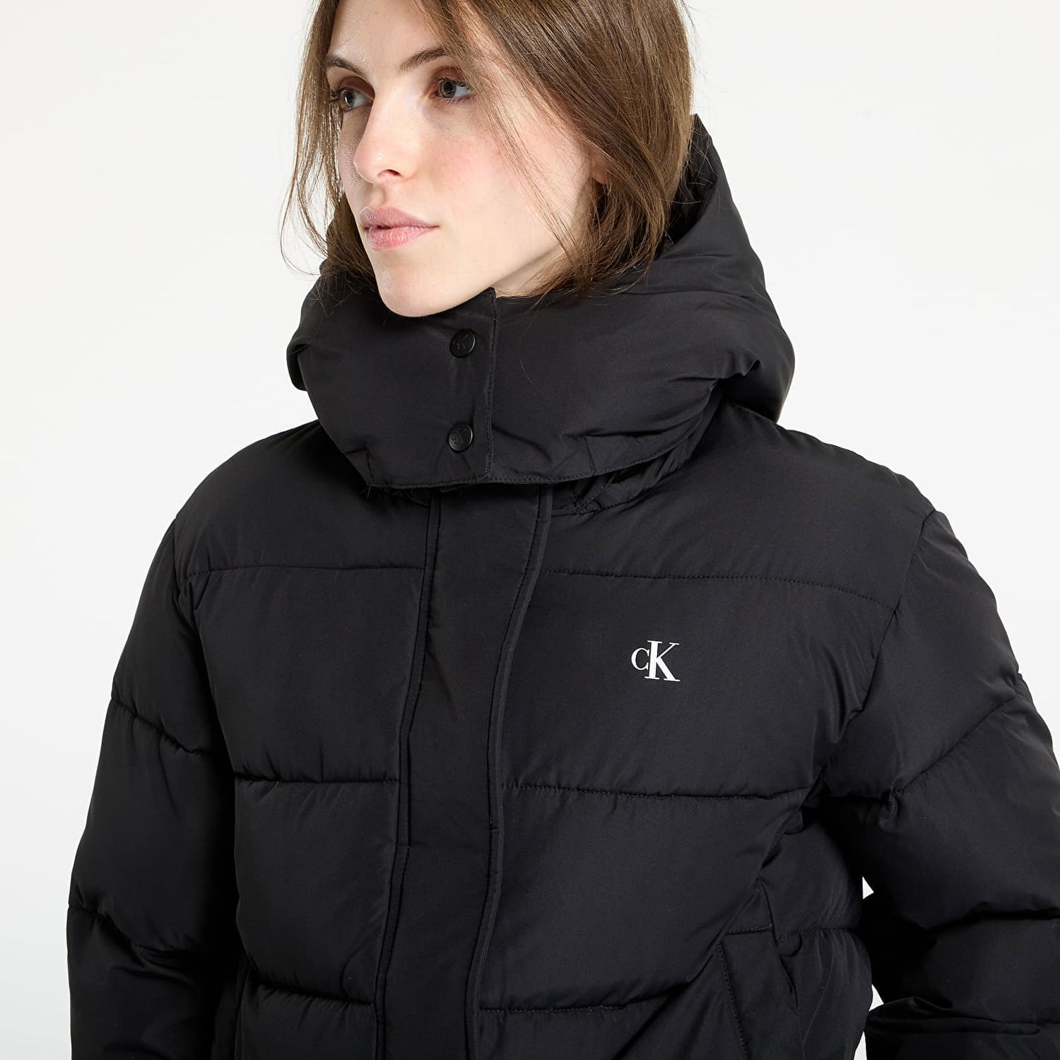 Prešívaná bunda CALVIN KLEIN Calvin Klein Jeans Matte Monologo Short Puffer Jacket Čierna | LV047D513G UB1, 1