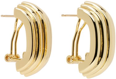 Náušnice Anine Bing Chunky Ribbed Earrings Metalická | A-15-3402-920, 1