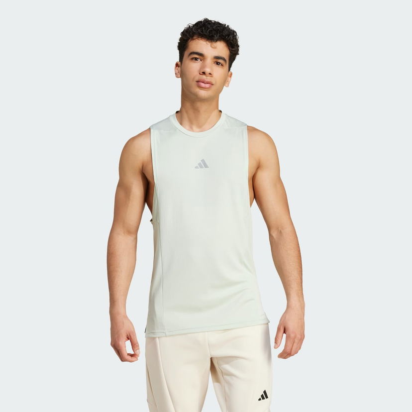 Tielko adidas Performance HEAT.RDY Training Workout Tank Top Zelené | IX9144