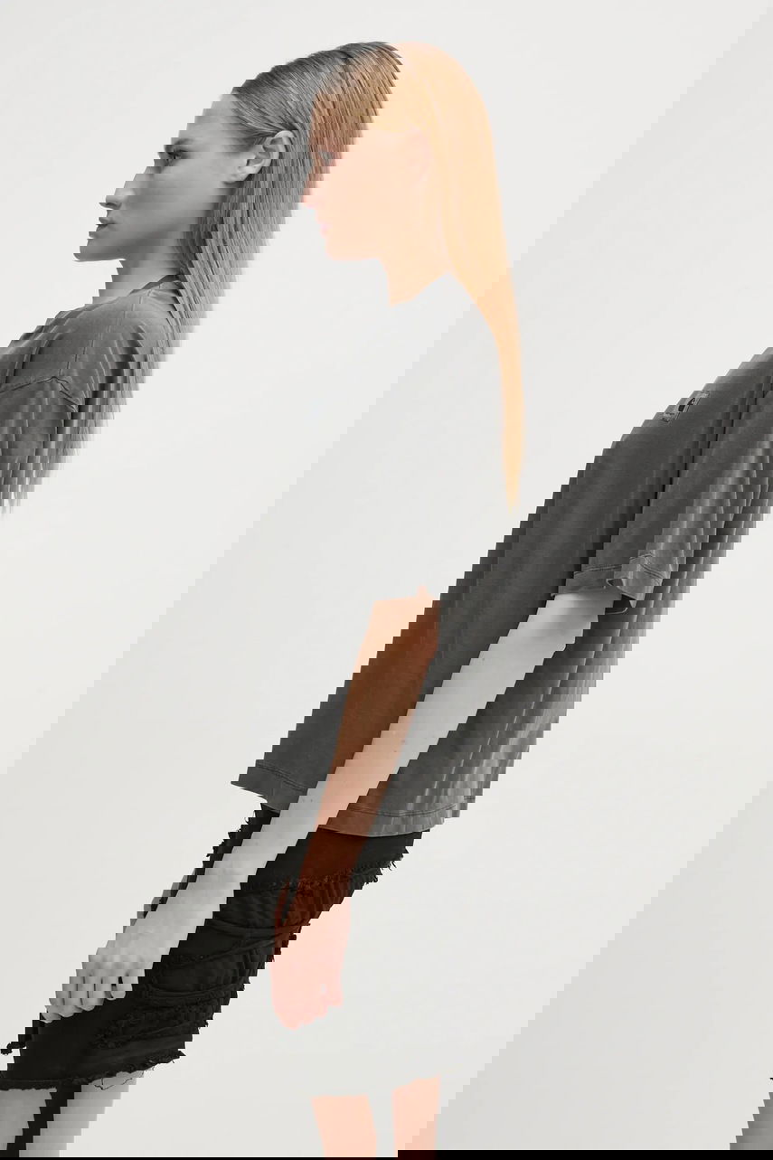 Tričko Carhartt WIP Nelson Washed Oversized Short Sleeve T-shirt Šedá | I033051.87GD, 1