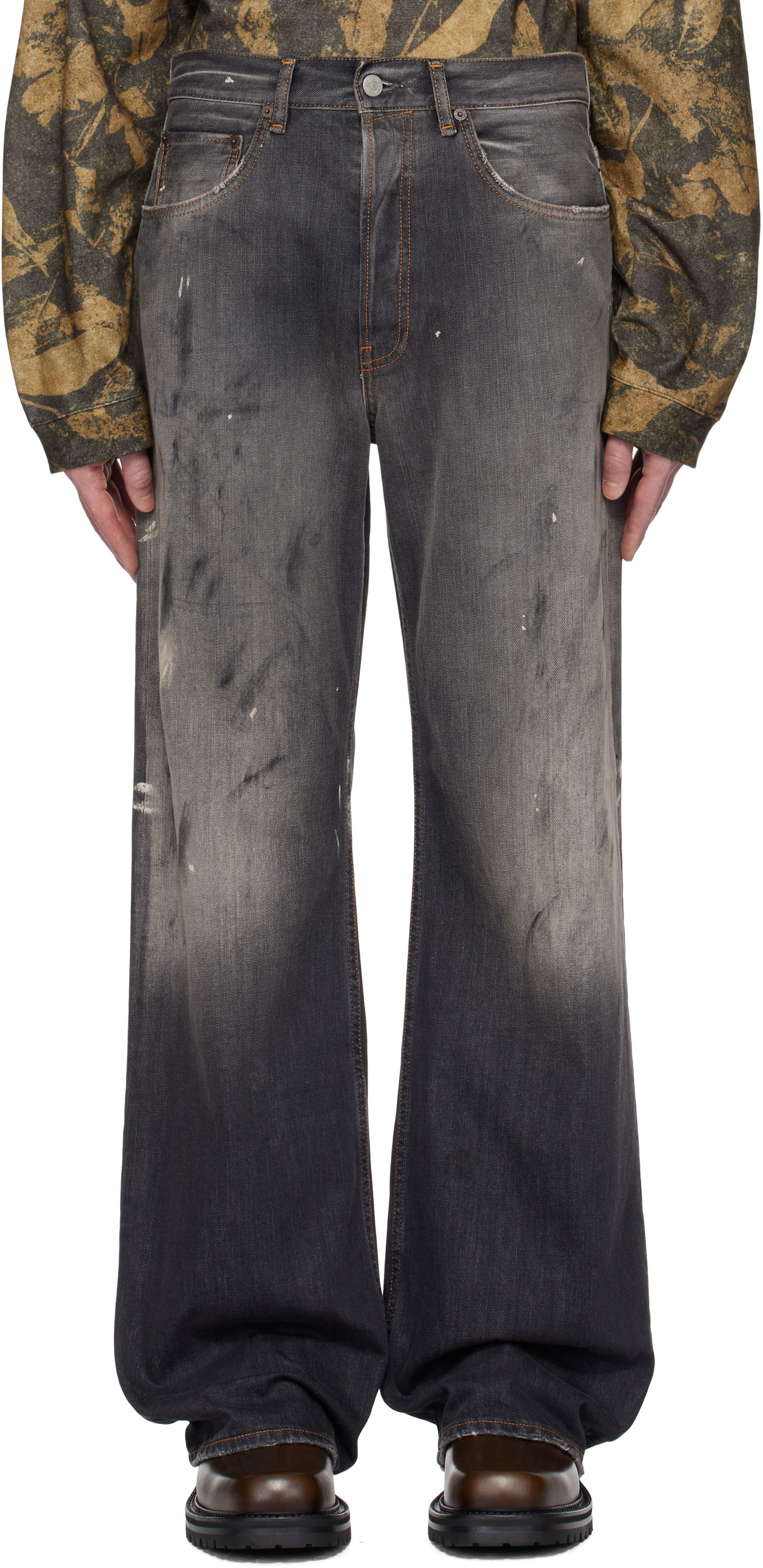 Džínsy Acne Studios Acne Studios Loose Fit 2021M Jeans Šedá | B00393-, 0
