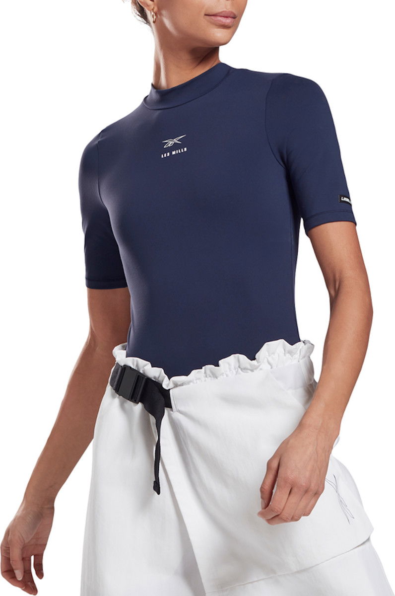 Body Reebok Les Mills Short Sleeve Bodysuit Modrá | gn5956, 0