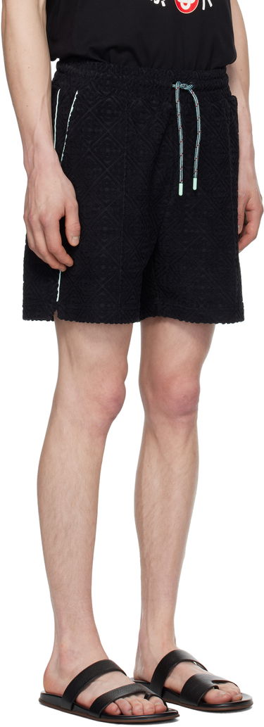 Šortky Casablanca Casablanca Monogram Jacquard Towelling Shorts Čierna | MPF25-JTR-271-02, 1