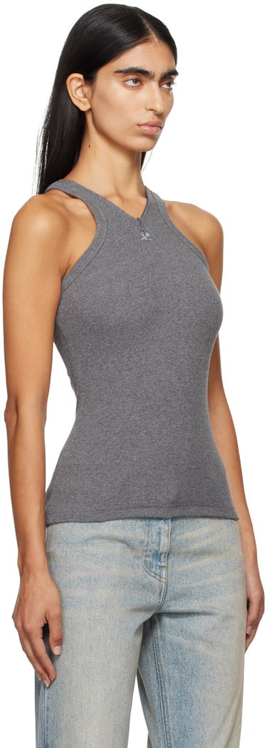 Tielko Courrèges Criss Cross 90s Style Tank Top Šedá | 324JDE079JS0165, 1