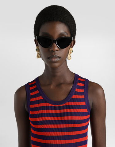 Šaty Dolce & Gabbana Dolce & Gabbana Ribbed Viscose Striped Tank Dress Rôznofarebný | FXS48ZJAIRRF4524, 3