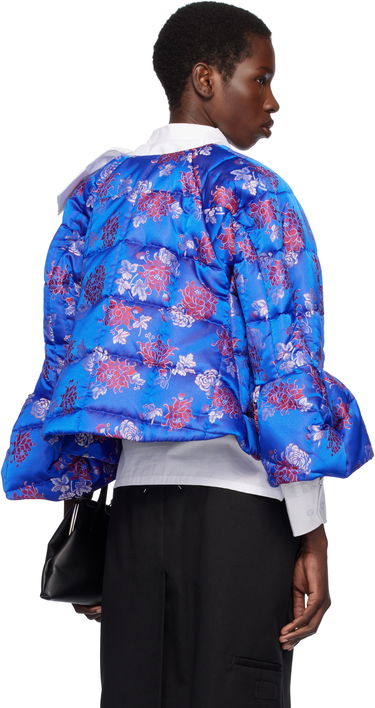 Prešívaná bunda Comme des Garçons Comme des Garçons Jacquard Quilted Cropped Jacket Modrá | GO-J033-051-1, 2