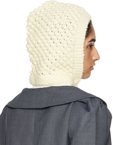Kulicha SHUSHU/TONG SHUSHU/TONG Tied Knit Hood Biela | MWDCAC06 ACR001, 2
