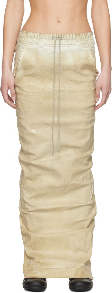 Sukňa Rick Owens Rick Owens DRKSHDW Hollywood Pull On Pillar Denim Maxi Skirt Béžová | DS01E3332 SCF, 0