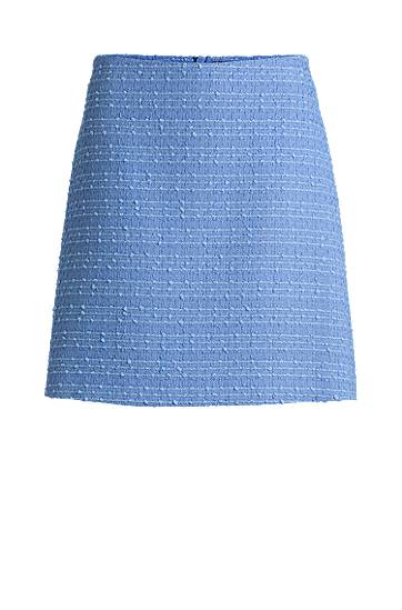Sukňa BOSS Textured Bouclé Mini Skirt Modrá | 50530995, 0