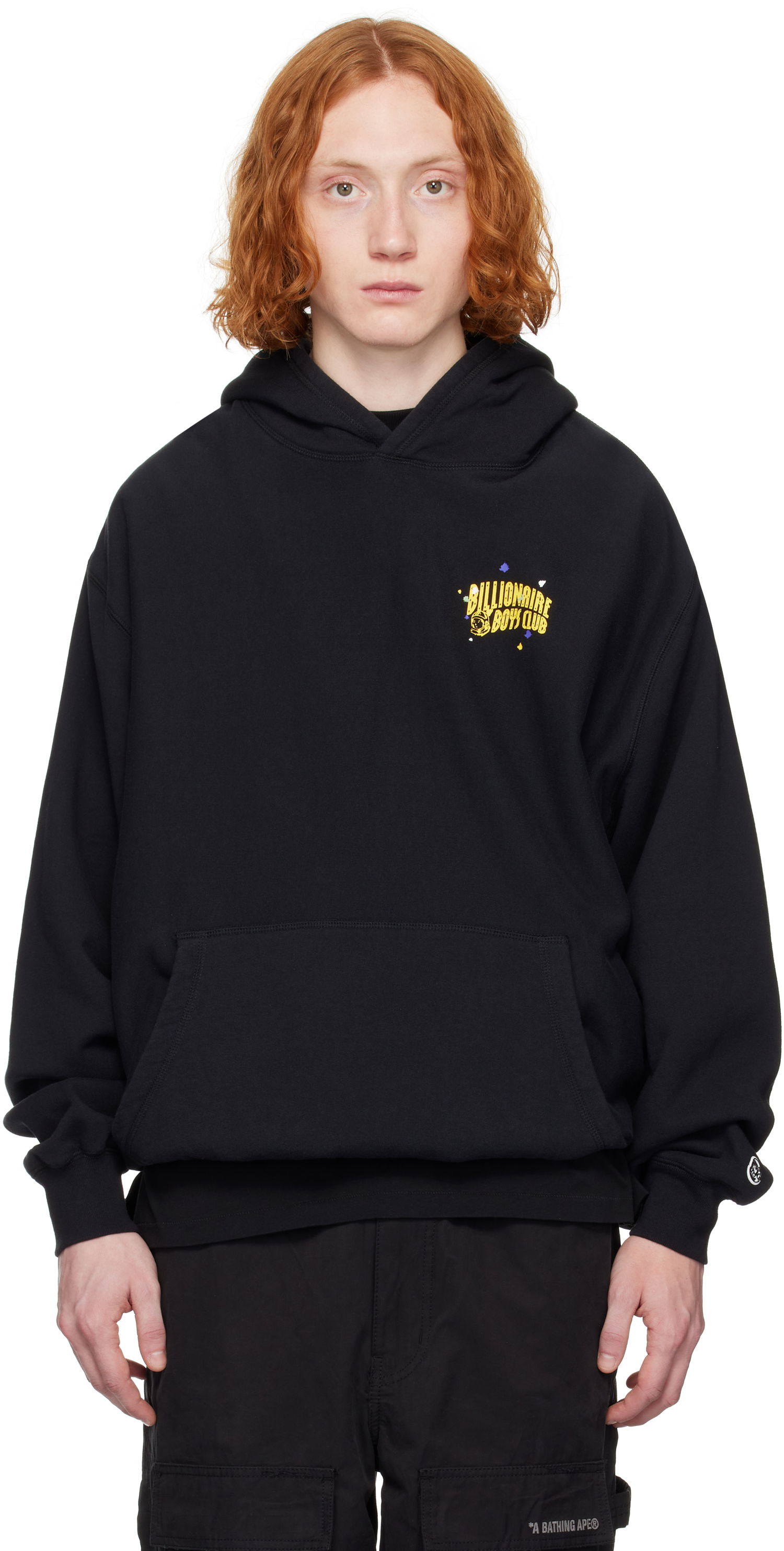 Mikina BILLIONAIRE BOYS CLUB Billionaire Boys Club Oversized Arch Logo Popover Hoodie Čierna | B24449, 0
