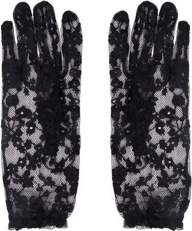 Rukavice Valentino Valentino VLogo Signature Lace Gloves Čierna | 6Y0GD00HNDQN06, 1