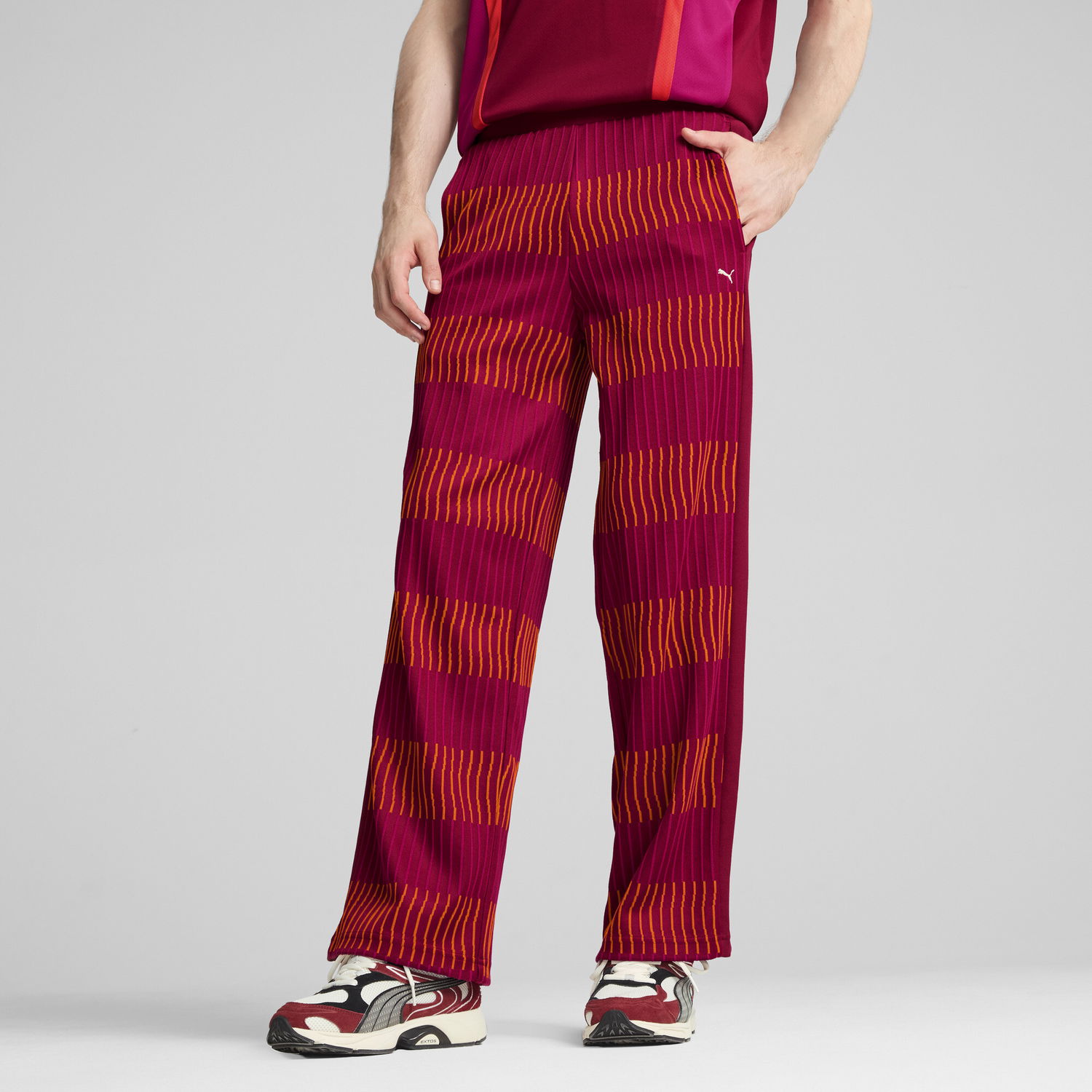 Nohavice Puma Players Lane T7 Knitted Pants Červená | 626661_13, 0