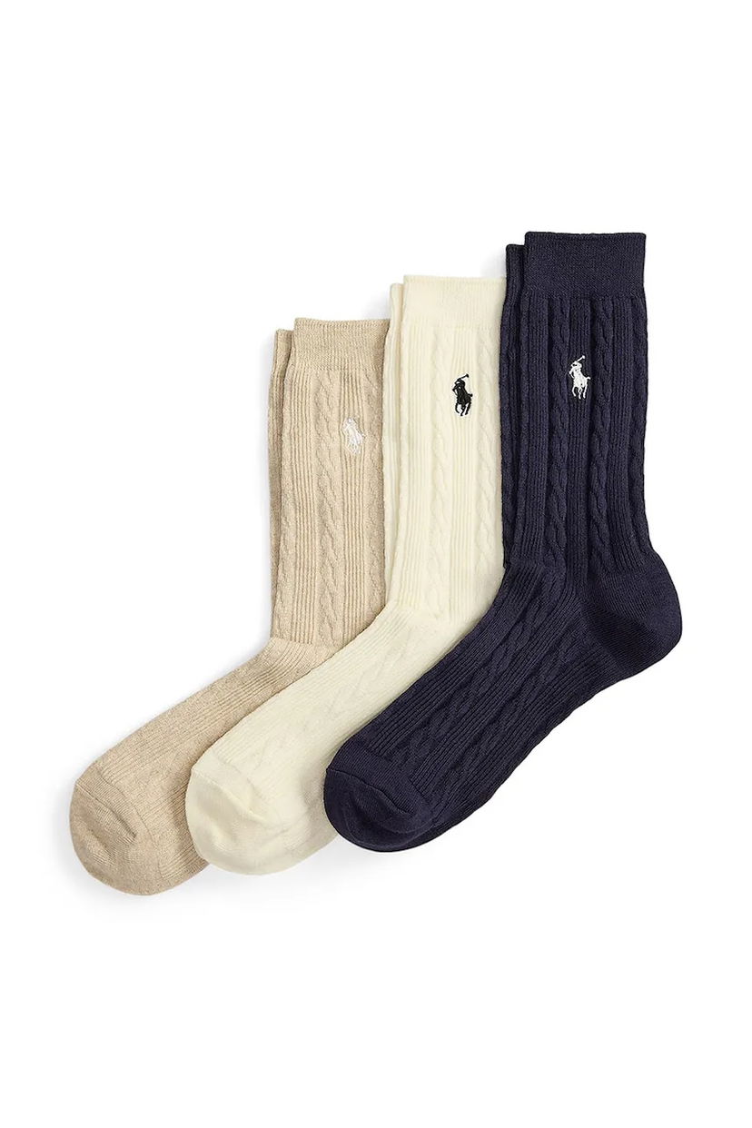 Ponožky Polo by Ralph Lauren Polo Ralph Lauren Cable-Knit Socks, 3-Pack Rôznofarebný | 455923551