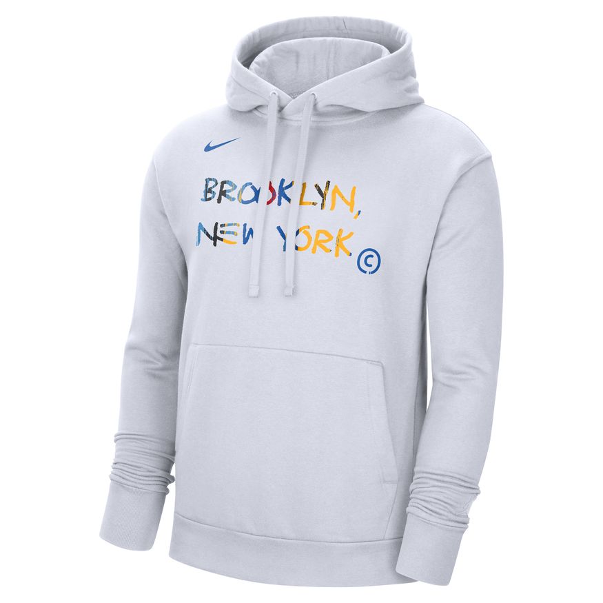 Mikina Nike NBA Brooklyn Nets City Edition Fleece Pullover Hoodie Biela | DN8652-100, 0