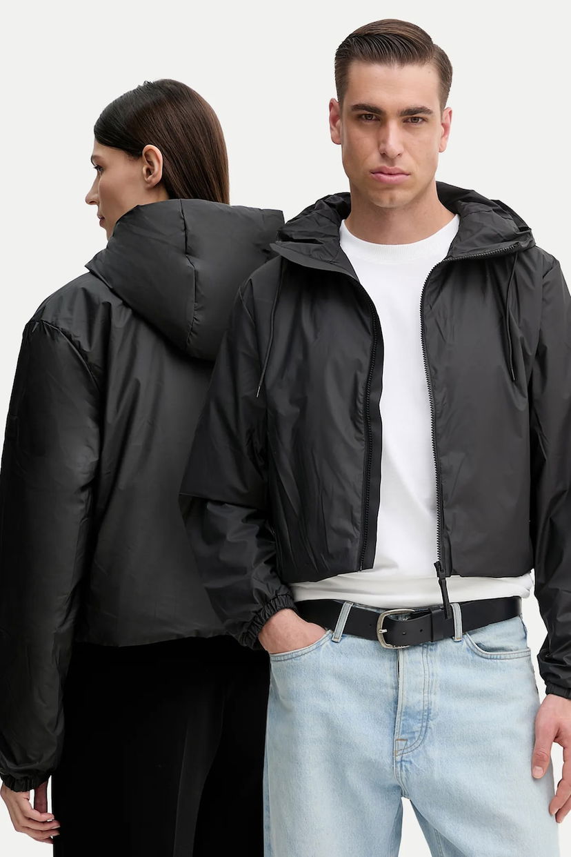 Prešívaná bunda Rains Lohja Short Insulated Jacket Čierna | 15780.01