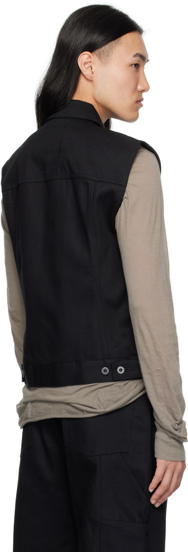 Vesta Rick Owens Rick Owens DRKSHDW Hollywood SL Trucker Denim Vest Čierna | DL01E6798 BLKJP, 2
