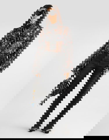 Košeľa Dolce & Gabbana Vintage Rose-print Chiffon Top Rôznofarebný | F7BL0TIS10RHN5XQ, 1