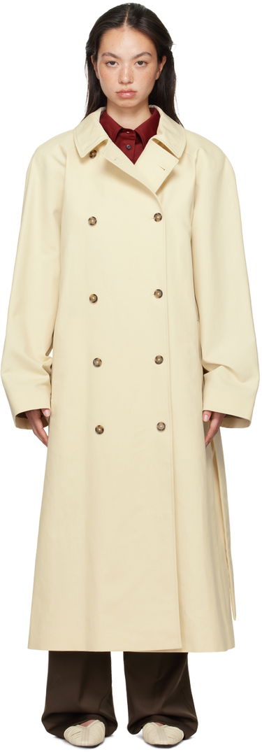 Trenčkot Loulou de Saison Loulou de Saison Kamina Double-Breasted Trench Coat Béžová | KAMINA, 0