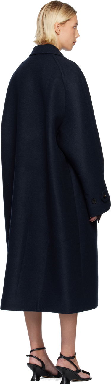 Kabáty Dries Van Noten Dries Van Noten Notched Lapel Coat Navy | 252-010256-2231, 2