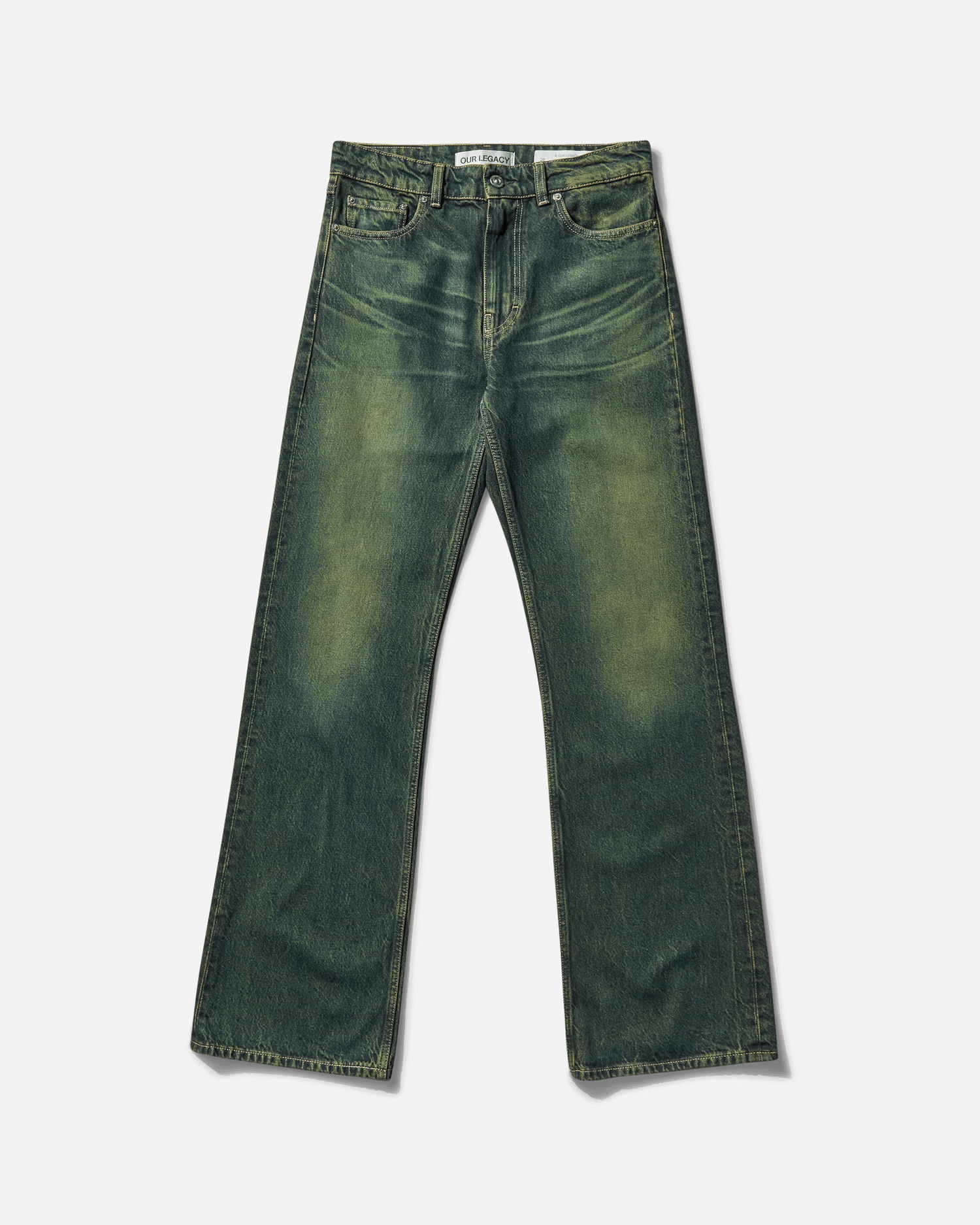 Džínsy OUR LEGACY Boot Cut Jeans Malibu Zelené | W225BMS 001, 1