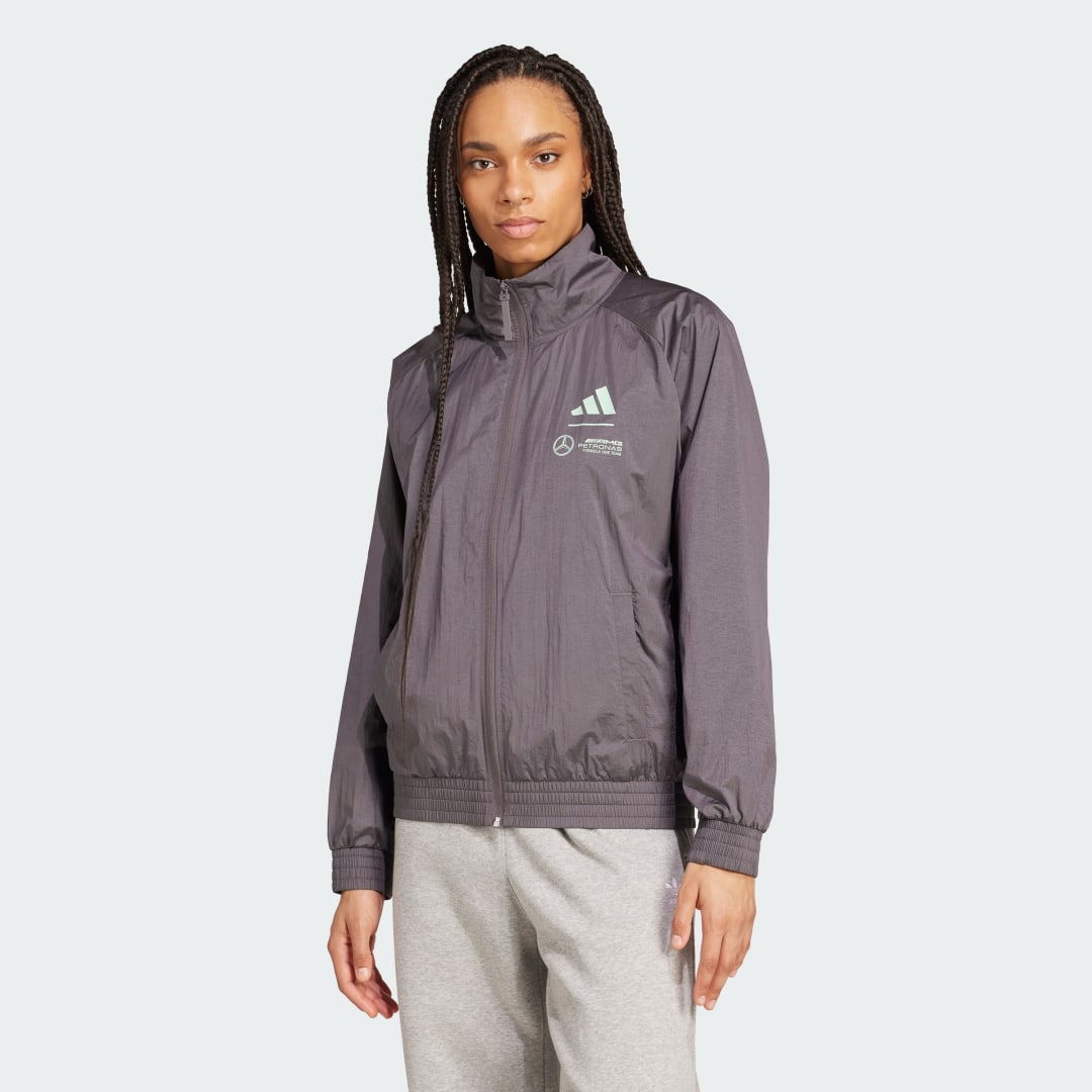 Vetrovka adidas Performance Mercedes-AMG Petronas Formula One Team Premium Woven Jacket Šedá | JY3071, 0