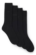 Four-pack of regular-length socks with branding