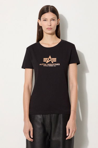 Tričko Alpha Industries New Basic T-shirt With Print Čierna | 196051FP.365, 0