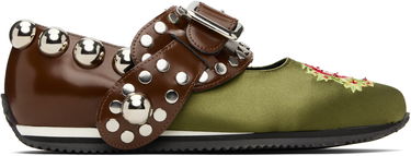 Šaty Chopova Lowena Chopova Lowena Spur Strap Mary Jane Ballerina Flats Zelené | 8404, 0