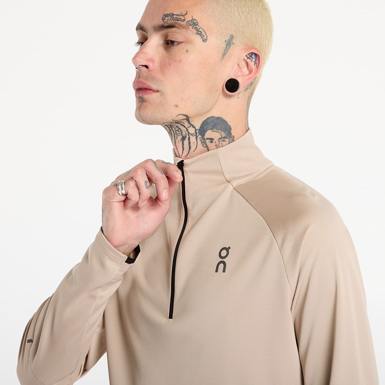 Mikina On Running Climate Long-Sleeve Quarter-Zip Shirt Béžová | 1ME10600603 M, 1