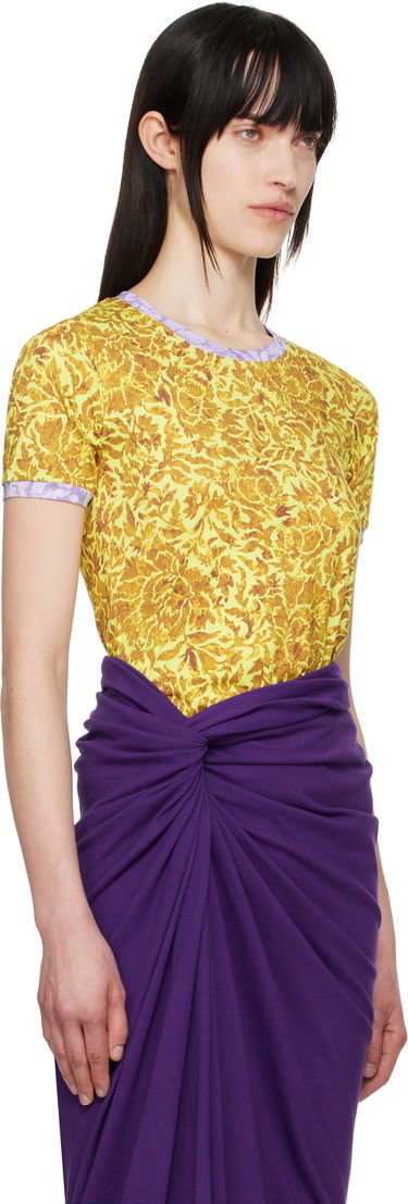 Tričko Dries Van Noten Dries Van Noten Printed Contrast T-Shirt Žltá | 251-011135-1601, 1