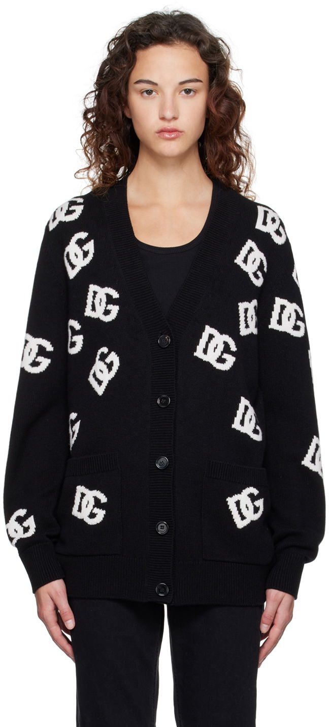Sveter Dolce & Gabbana Black Allover Cardigan Čierna | FXJ36T JAWU0, 0