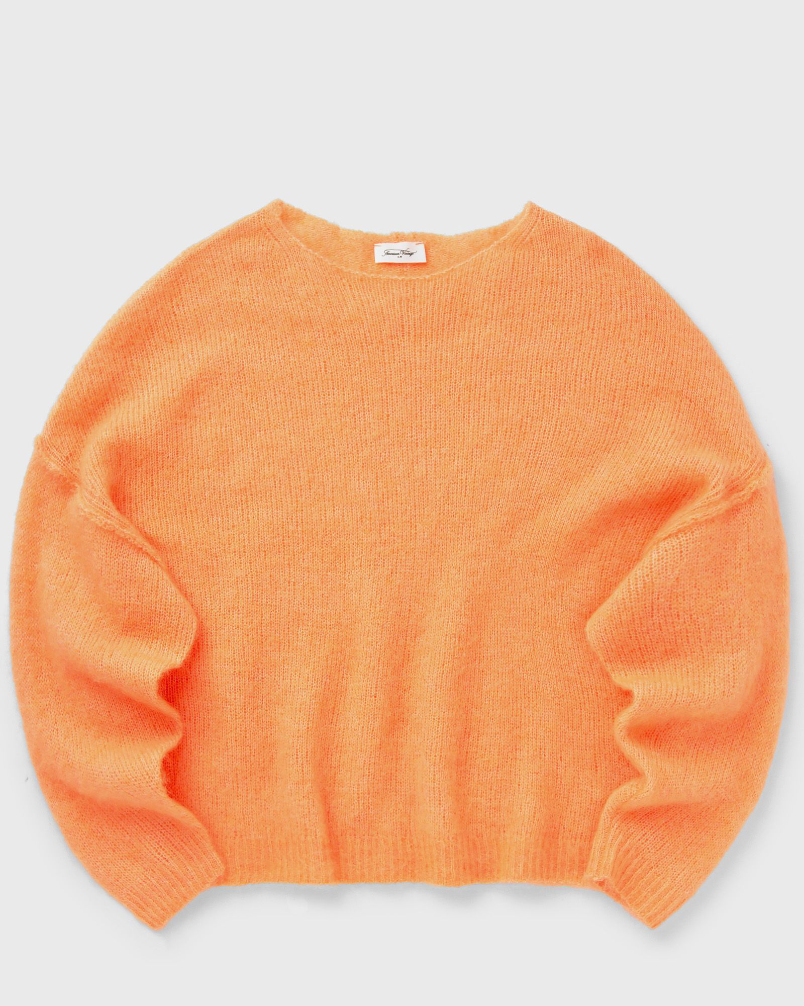 YANBAY Orange Crewneck Pullover Sweater