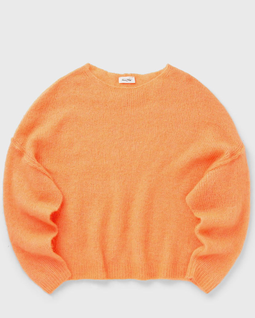 Sveter American Vintage YANBAY Orange Crewneck Pullover Sweater Oranžová | YAN18DH24-ORANGE-FLUO