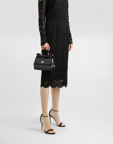 Kabelka Dolce & Gabbana Dolce & Gabbana Sicily Patent Leather Top Handle Bag Čierna | BB6003A103780999, 1