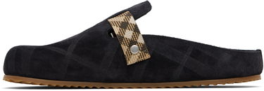 Oblečenie Burberry Burberry Check Suede Urchin Clogs Čierna | 8113394, 2