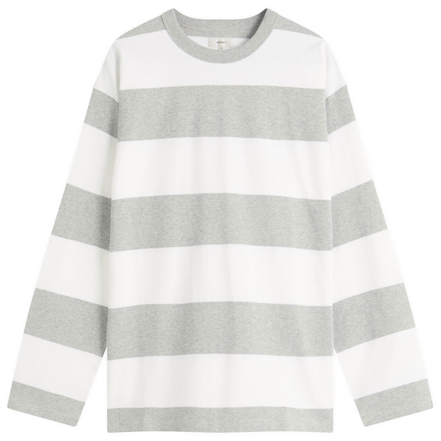 Tričko BEAMS BEAMS Block Stripe Long Sleeve T-Shirt, Size Medium Šedá | 1114-0365-147-16, 0
