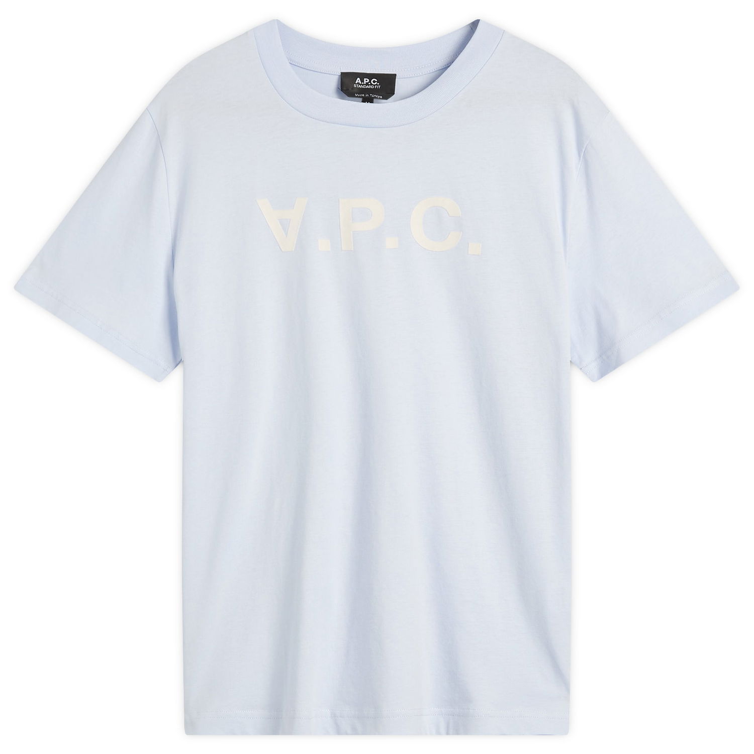 Tričko A.P.C. Men's VPC Logo T-Shirt, Size Small Modrá | COHBM-M26384-ILC, 1