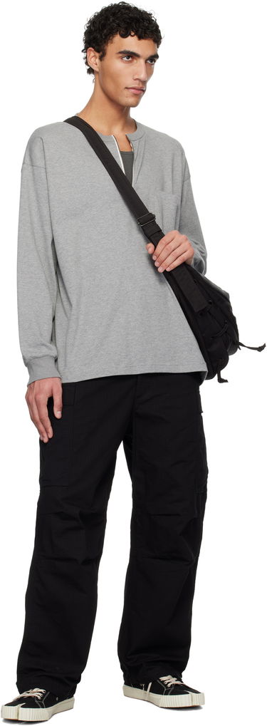Mikina NANAMICA nanamica Half Zip Long Sleeve T-Shirt Šedá | S25SH013U, 3
