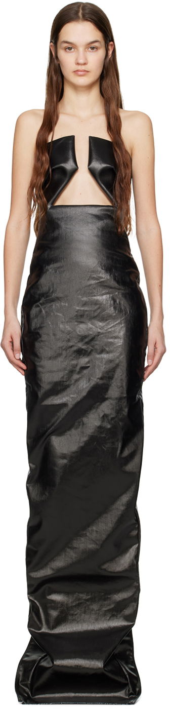 Šaty Rick Owens Lacquered Maxi Dress Čierna | RP01C5528 SLQ
